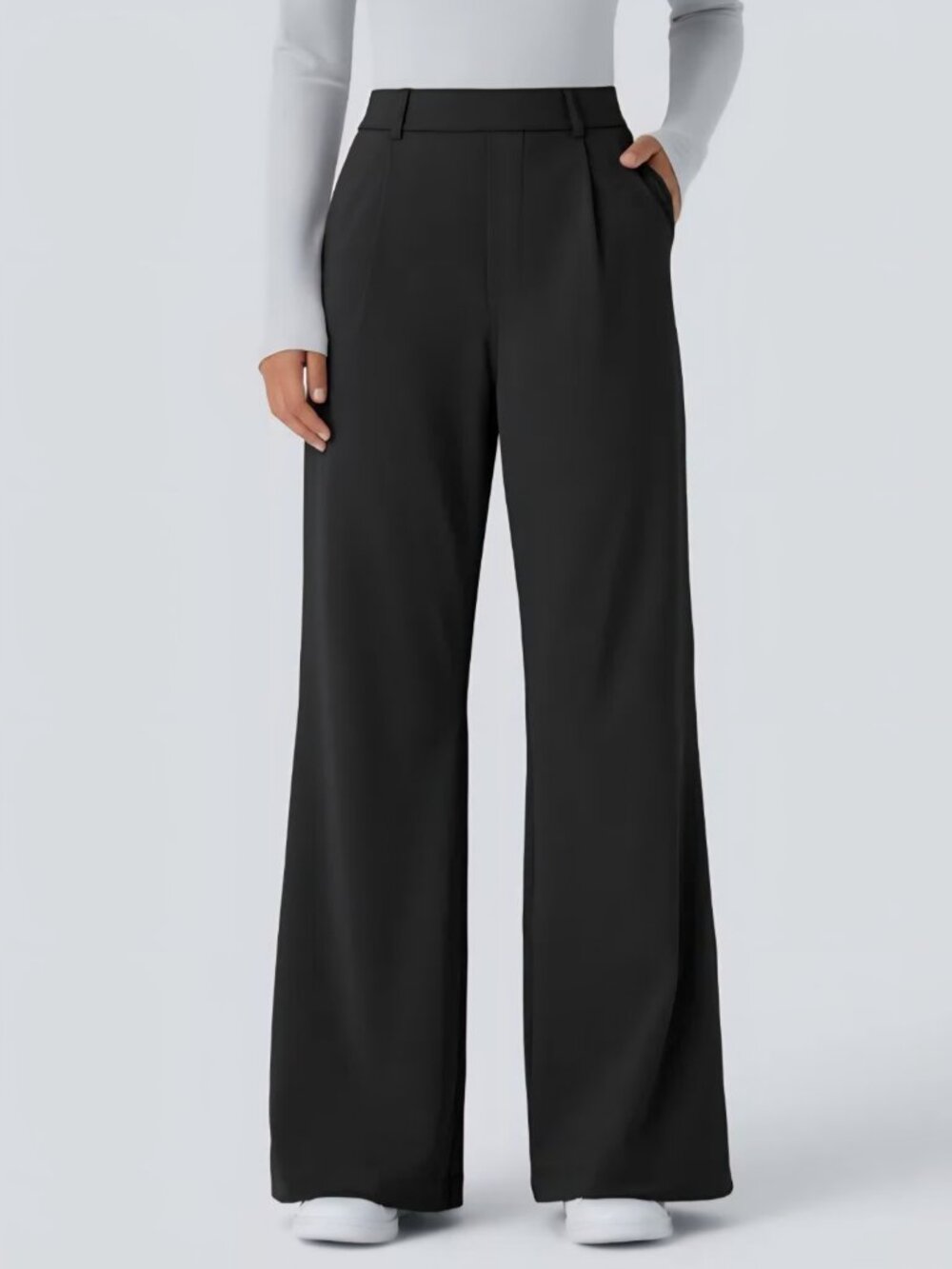 Halara NWT Flex DayStretch High Waisted Pocket Work Flare Pants Black XS